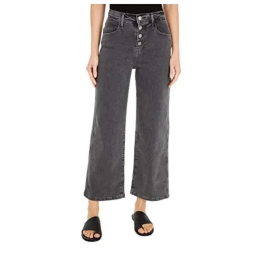 Levi's Mile High Cropped Wide Leg Jeans Washed Gray 29